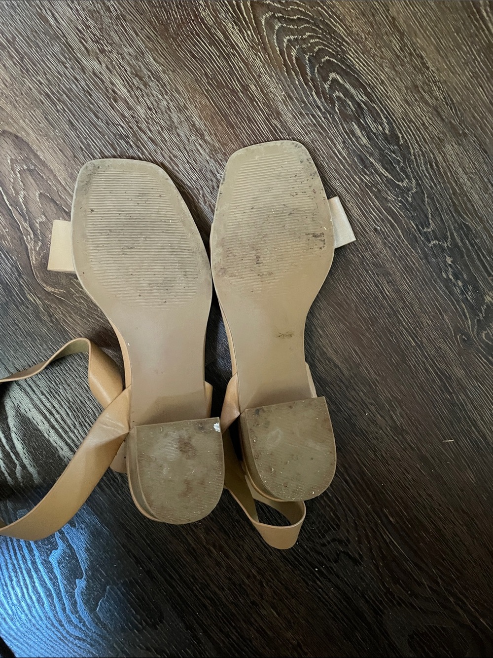 Tan Strappy Block Heel Sandals - Picture 4 of 7